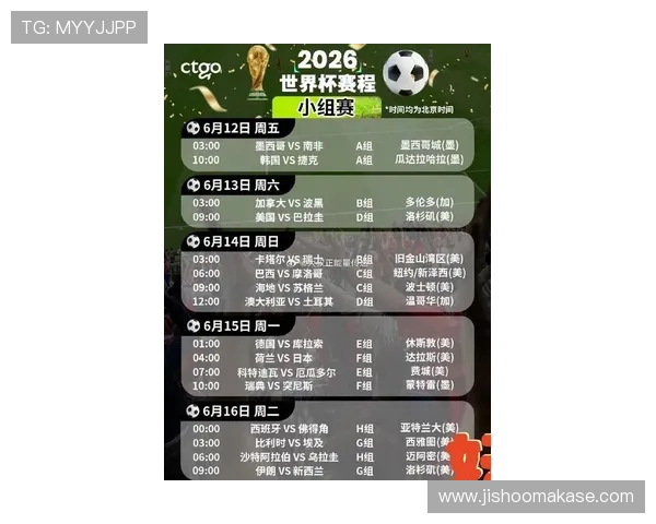 2026年足球世界杯赛程表全景解读，助你提前了解每场比赛的时间安排与赛事亮点